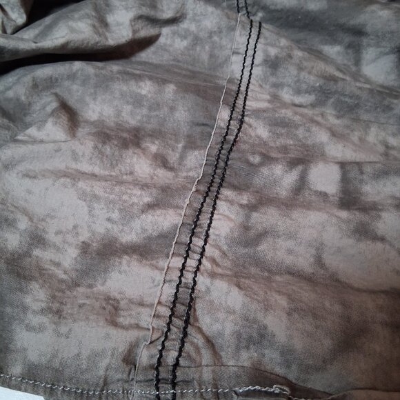 Roar Shirt Men XL Embroidered Distressed Long Sleeve Button Up Y2K Biker Rock - Picture 13 of 16